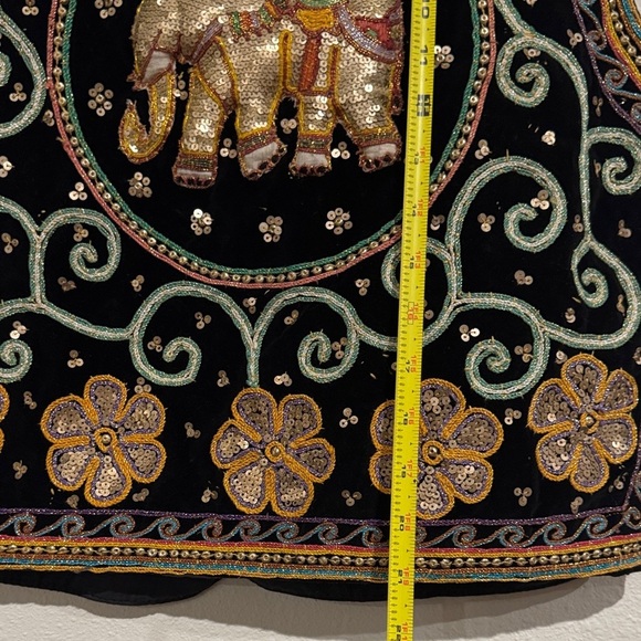 Ornate Black and Gold Embroidered Vest - Picture 10 of 10